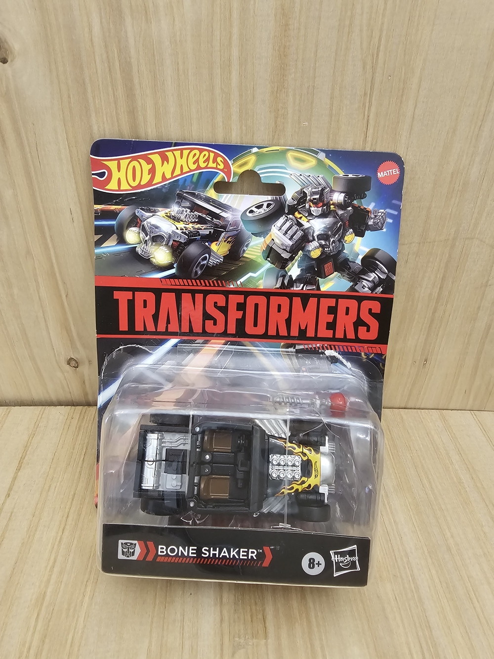 Hot Wheels Transformers Bone Shaker Toy Car - Black with Flame Accents